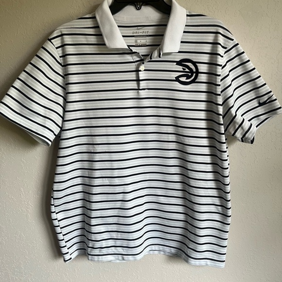 Men’s Nike Dri-Fit Atlanta Hawks Athleisure Lightweight Breathable Polo Size L - Picture 1 of 5